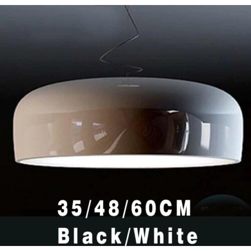 Hanging lights bedroom Modern Nordic cord pendant lamp Aluminum Acrylic cover Paint Round pendant lighting for restaurants
