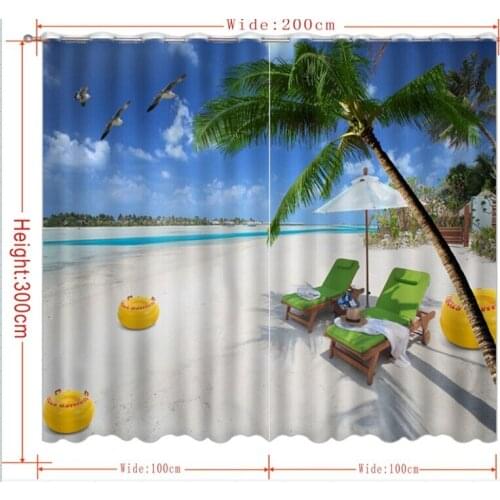 Custom green curtains 3D Curtain