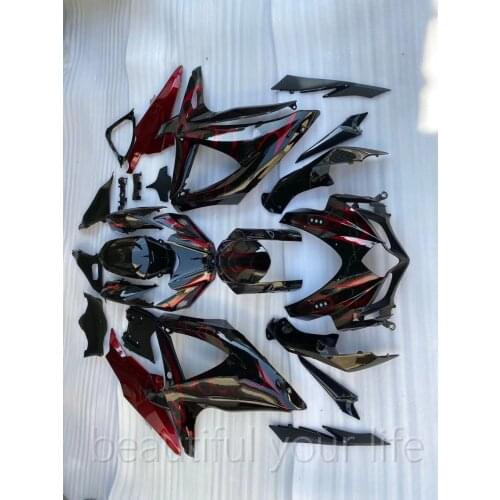 Brand new parts Injection Molding Fairing kit for SUZUKI K8 K9 GSXR 600 750 2008 2009 2010 black red gsxr600 fairings