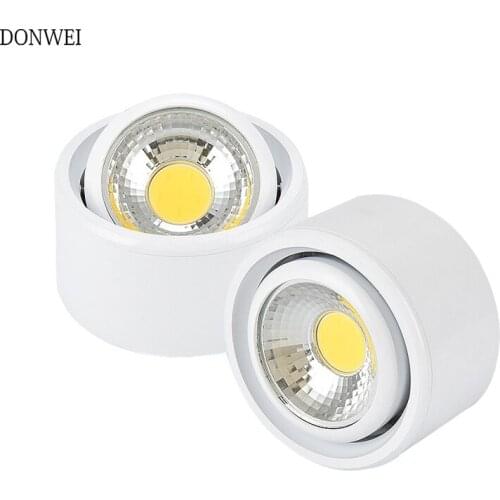 LED Surface Mounted Ceiling Light 3W 5W 7W Ceiling Lamp 360 Degree Rotatable Background COB Spot light For Home Balcony Shop