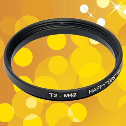 T T2 Male to M42 Female T T2(42mm 0.75mm thread pitch) - M42(42mm 1mm thread pitch) 42mm Coupling Lens Ring Adapter Adaptor