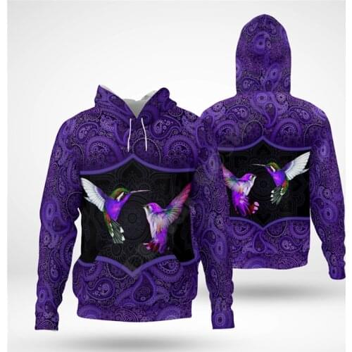 Love Hummingbirds 3D Hoodies Printed Pullover Men For Women Funny Sweatshirts Fashion Animal Sweater Drop Shipping 02