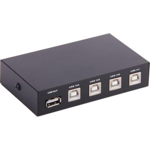 USB 2.0 Sharing Switch 4 Port For Common Wired Printer Scanner