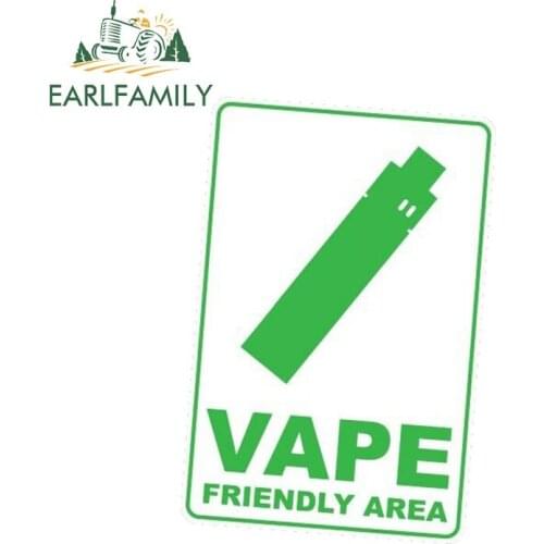 EARLFAMILY 13cm x 9.2cm VAPE FRIENDLY Sign Sticker Decal Vinyl Ecig Coil Atomizer Tank Mod Pen Vaper Ohm Waterproof Car Stickers