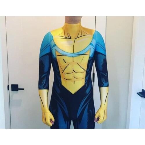 Adults Kids Invincible Cosplay Costume Halloween Zentai Bodysuit Suit Jumpsuits