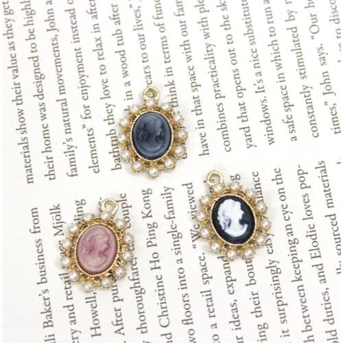 10pcs/lot Head Dangle Handmade Enamel Charms Pendant DIY for Bracelet Necklace Bag