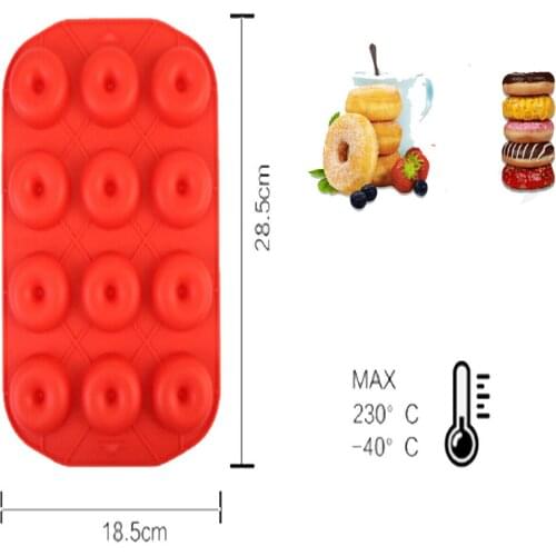 12 Cups Cute Mini Donut Maker Donut Pan Doughnut Cake Mould Dough Tray