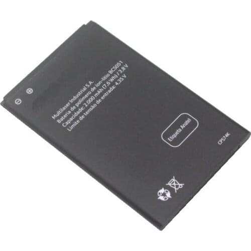 1x 2000mAh 3.8V Battery For Multilaser Ms50l BCS051 CP574K Mobile Phone Batterie Bateria Replace Parts