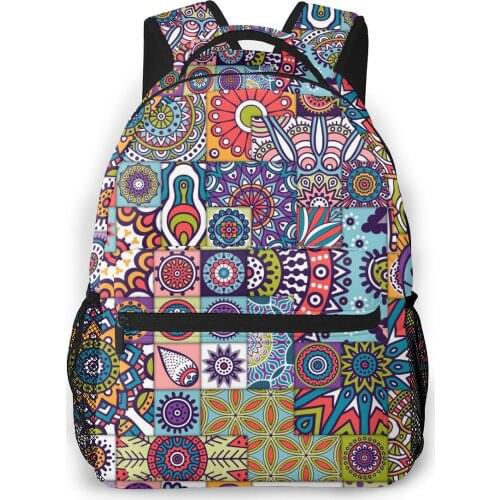 2021 Backpack Women Shoulder Bag Ethnic Mandala Style Fashion School Bag For Teenage Girl Backpacks Travel Bag