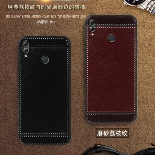 ISecret Case for Huawei honor 8X Max ARE-AL00 Case leather 7.12 inch Soft Black silicone Funda for Huawei honor 8C Phone Cover