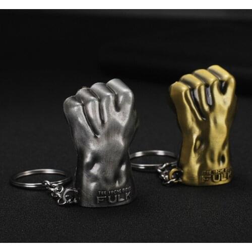 Disney Marvel The Avengers Key Chains Metal Hulk Fist Glove Key Chains Bag Pendant