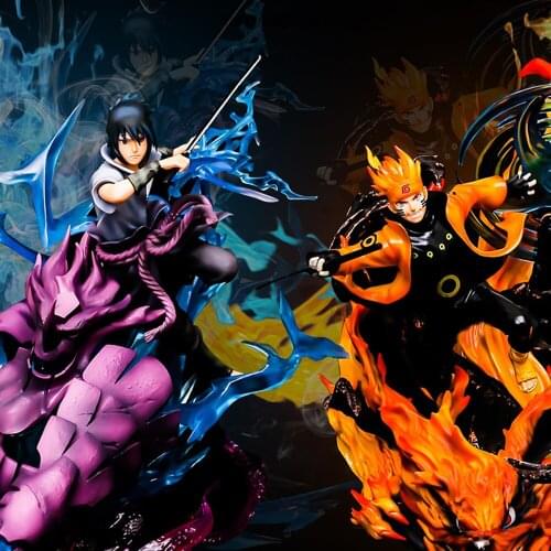 43CM Naru Shippuden Anime Figure Uzumaki Figure Sasuke Hatake Kakashi Haruno Sakura Action Figures For Collection Toy Figure