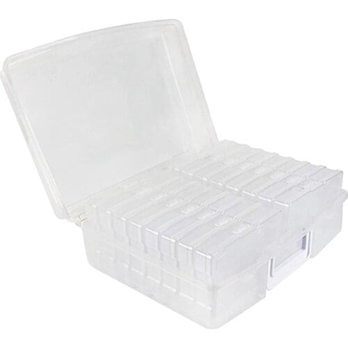 Photo Case Transparent Storage Box Sew Tools Organizer Desktop Space Saver