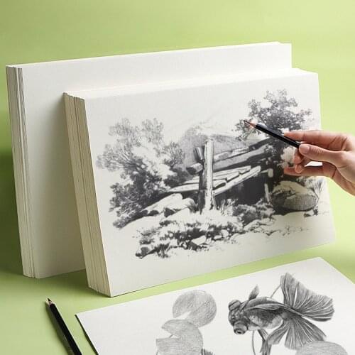 Art Students Use Sketching Paper 8K/4K/A3 Thick 160G Drawing Paper Student Hand-painted Gouache Paper Drawing Paper Waterslide