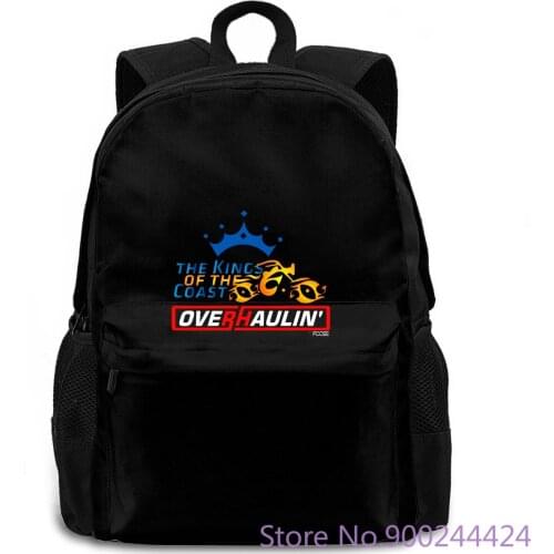 OVERHAULIN KING OF THE COAST Boy White Animal women men backpack laptop travel school adult student