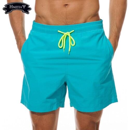 Summer Mens Swimwear Quick-Drying Stretch Pants Zipper Pocket Swimwear Sports Surf Beach Pants