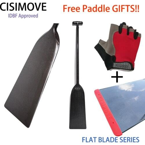 CISIMOVE IDBF approved full carbon fixed length flat blade dragon boat paddle with paddle accessories