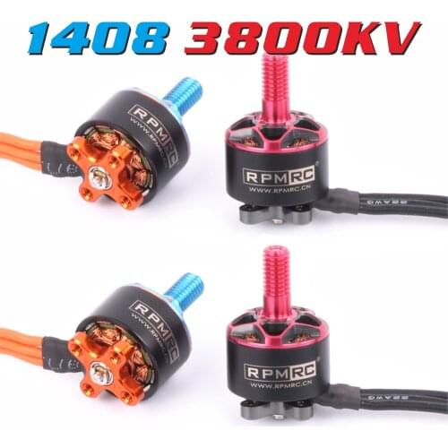 4 pcs/1PCS RPMRC 1408 2700KV/3800KV 2S-4S Brushless Motor For 130 140 150 RC Toys Multicopter Black