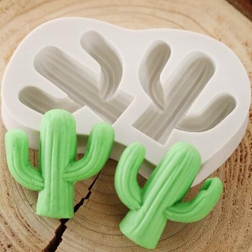 New Cactus Tree Shape Silicone Mold Chocolate Candy Cake Decoration Mould Baking Tool Gypsum Aromatherapy Wax Mold Soap Mould