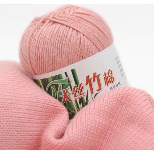 New Arrival 50G Natural Bamboo Cotton Yarn Soft Crochet Yarn Baby Yarn Crochet For Knitting Wool Scarf Hand Knitting Diy Knitted