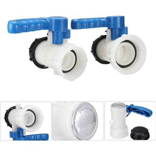 IBC Tank Adapter Ball Outlet Tap DN40 (62 mm) / DN50 (75 mm) to 2 Inch Drain Adapter Rainwater Container Plastic Faucet Valve