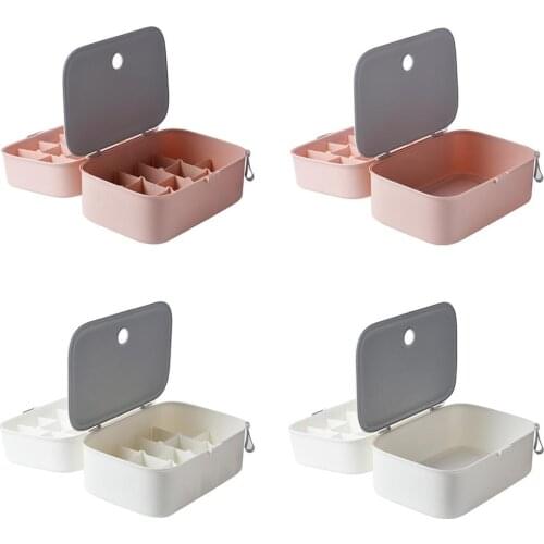 Portable travel underwear storage box multi-function collapsible items storage box dustproof and moisture-proof