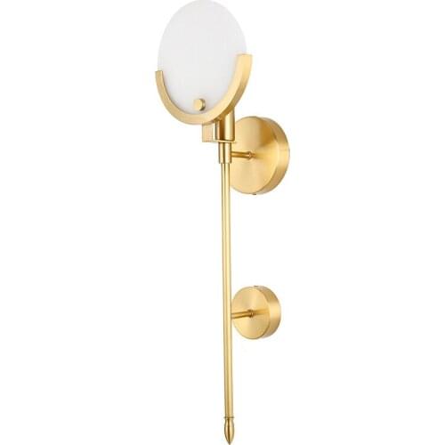 Drop Shipping Modern Wall Lamp White Natrual Marble Lampshade Nordic Luxury Living Room Bedroom Art Decoration Wall Sconce E14