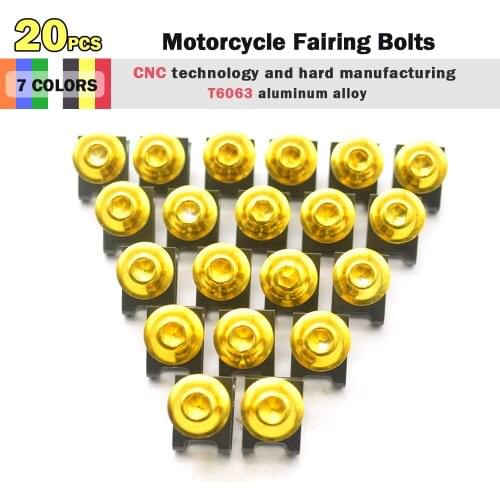 R QIANKONG 20 pcs m6 otorcycle Fairing Bolts t max for yamaha tmax 500 t max 530 xp500 v-max 1200 v-max1200 V-MAX 1700 Vmax1700