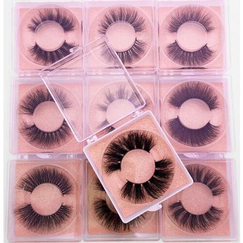 5/50Pairs Mink Lashes 3D Mink Eyelashes 100% Cruelty free Lashes Handmade Reusable Natural Eyelashes Popular False Lashes Makeup