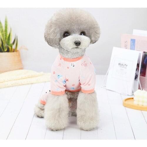 Dog Pajamas Comfortable Free Running Lightweight Cotton Plaid Dog Clothes for Outdoor 강아지옷