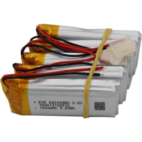 XINJ 5pcs 3.8V 1000 mAh Rechargeable Li Polymer Li-Po Battery 822048 For GPS Camera E-book Driving recorder DIY Camera DVR DVC
