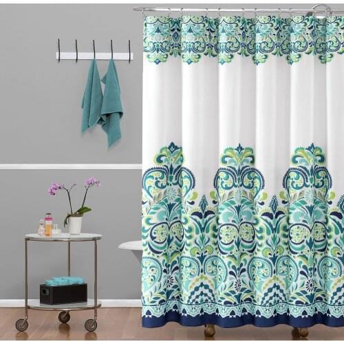 Mandala Flower Shower Curtains Geometric Pattern Bohemia Ethnic Style Waterproof Fabric Bathroom Curtain Bathtub Decor Set