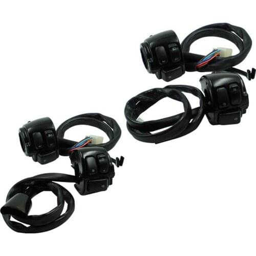 1 Pair 25mm Motorcycle Handlebar Control Switch Kill Start Turn Signal Switch Button With Wiring Harness Motorcycle Switch