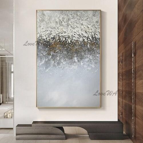 100% Hand Painted Abstract Wave Art Oil Painting On Canvas Wall Art Wall Handmade Pictures Painting For Live Room Home Decor