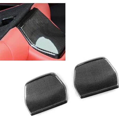 2PC Small Carbon Fiber Car Inner Seat Back Covers Trims for BMW F80 M3 Sedan F82 F83 M4 Coupe Convertible 2014 - 2018