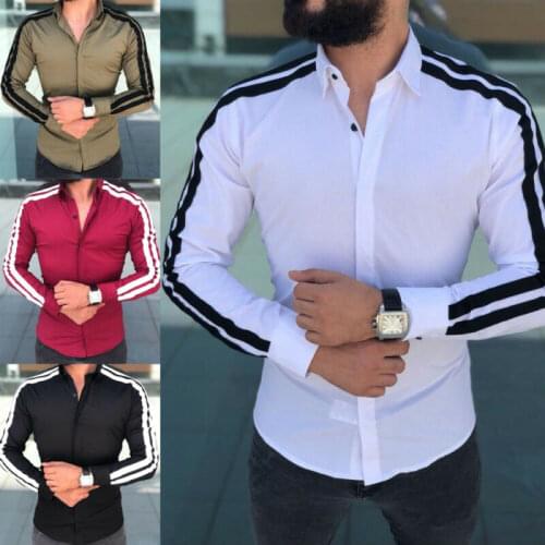 2021 New Style Fashion Casual Social Formal Shirt Men Long Sleeve Shirt Slim Office Shirt Men Cotton Mens Shirts M-2XL