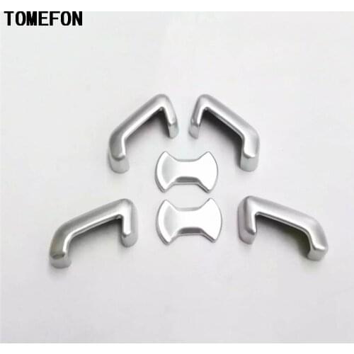 For Volkswagen VW Tiguan Second Generation 2017 2018 ABS Matte Or Carbon Fiber Seat Adjustment Switch Knob Cover Trim 6pcs