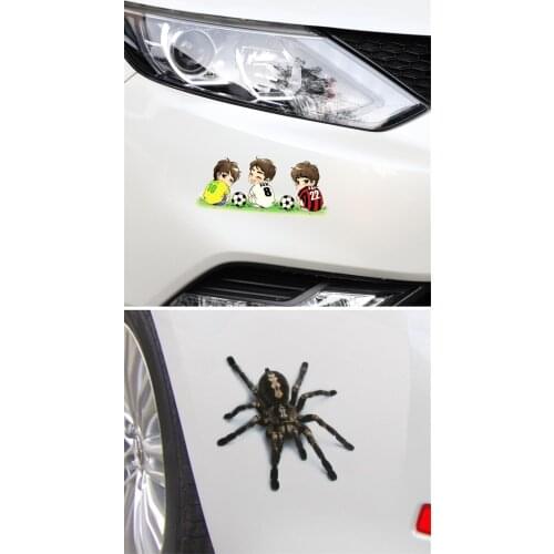 Car 3D stereo hood decoration creative wreath stickers bumper anti-collision scratches blocking personalized car decals