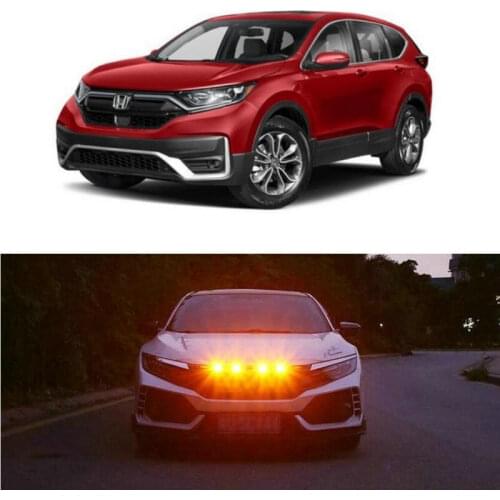 Car Accessories Grille Light Lamp For Honda crv fit FRV hrv city Insight ridgeline accord Civic 6 7 8 JAZZ 2 3 4 LEGEND LOGO