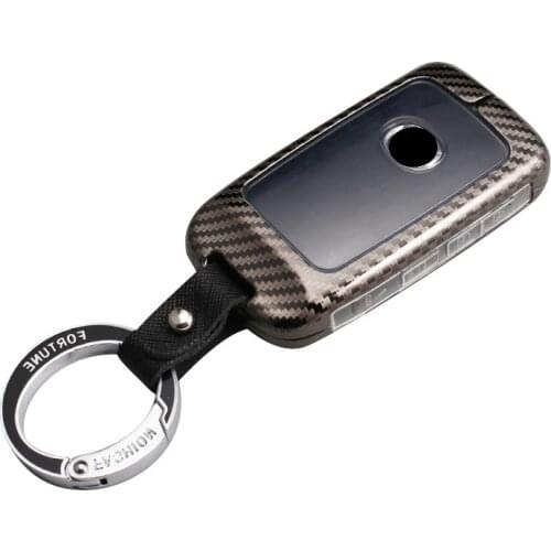 Carbon Fiber Alloy Car Key Case Cover Key Shell Protector For Mazda 3 Alexa CX4 CX5 CX8 2019 2020 3/4/5 Button Remote Key
