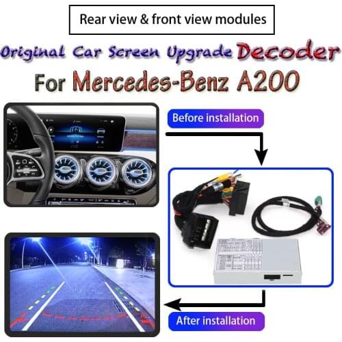 For Mercedes-Benz A200 2019~2020 Rear View Back Camera Module Decoder Parking Original Car Screen Interface Upgrade CAM Adapter