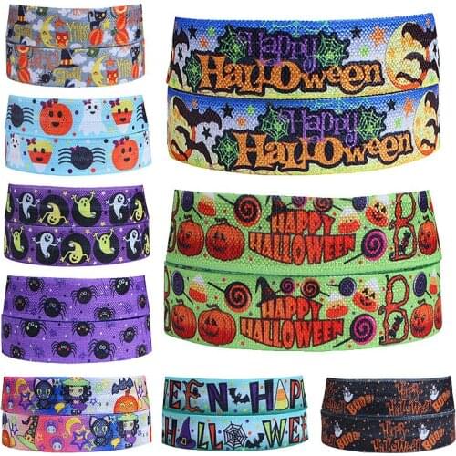 FLRA FOE(50 yards/lot) Free shipping Halloween holiday party decoration foe fold over elastic ribbon