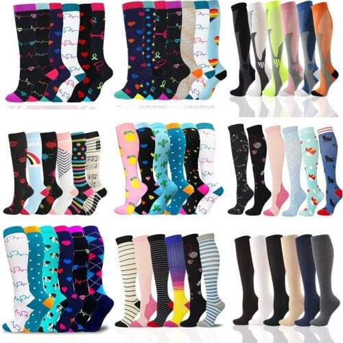 Compression Stockings Heart Shape Socks Men Women Outdoor Nylon Fitness Sport Soccer Stocking Protect Feet For All Seasons