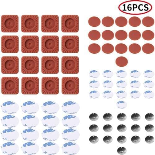 16Pcs Furniture Leg Pads Kit Heavy Duty Furniture Cups Nail-on Slider Glide Pad Floor Protector for Wooden Chair Tables Leg Feet