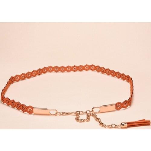 New female Full Metal Mirror thin Waist Belt Women Metallic Gold Plate With Chains Lady Punk Rocky waistband for women BL657