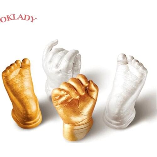 Oklady 3D Hand Foot Print Mold for Baby Powder Plaster Casting Kit Handprint Footprint Keepsake Gift Baby Growth Memorial Kid