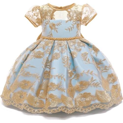 Dress For Girl Kids Princess Dress Bowknot Baby Girl Dress 1st Birthday Party Baby Outfit Newborn Christening Vestido Infantil