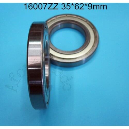 16007ZZ 35*62*9 mm 1Piece free shippping bearing 16007 16007Z 16007ZZ chrome steel deep groove bearing