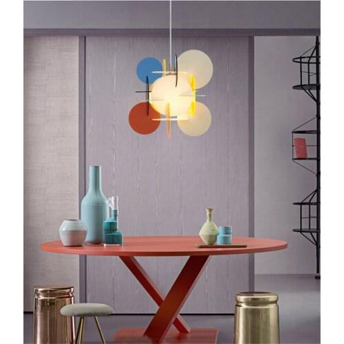 Postmodern Color Pendant Lights Bedroom Exhibition Hall Cafe Art Deco Lighting Living Room Dining Room Furniture Pendant Lamps