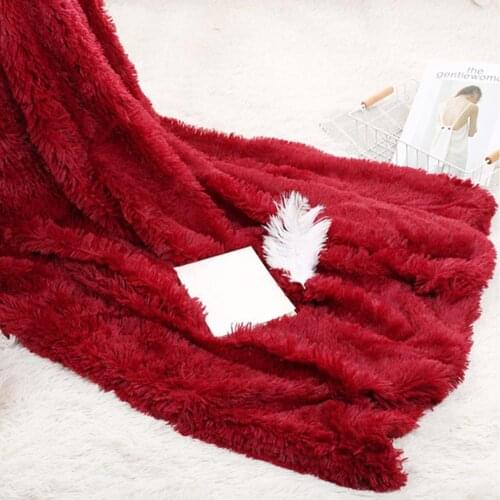 80x120cm Soft Fluffy Shaggy Warm Bed Sofa Bedspread Bedding Sheet Throw Blanket